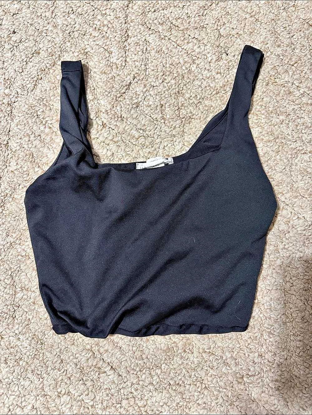 Happily Grey Black Crop Top Size Medium